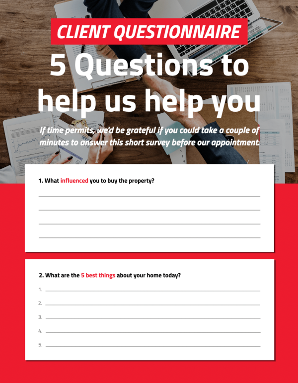 How To Customize Your Real Estate Client Questionnaire Jigglar