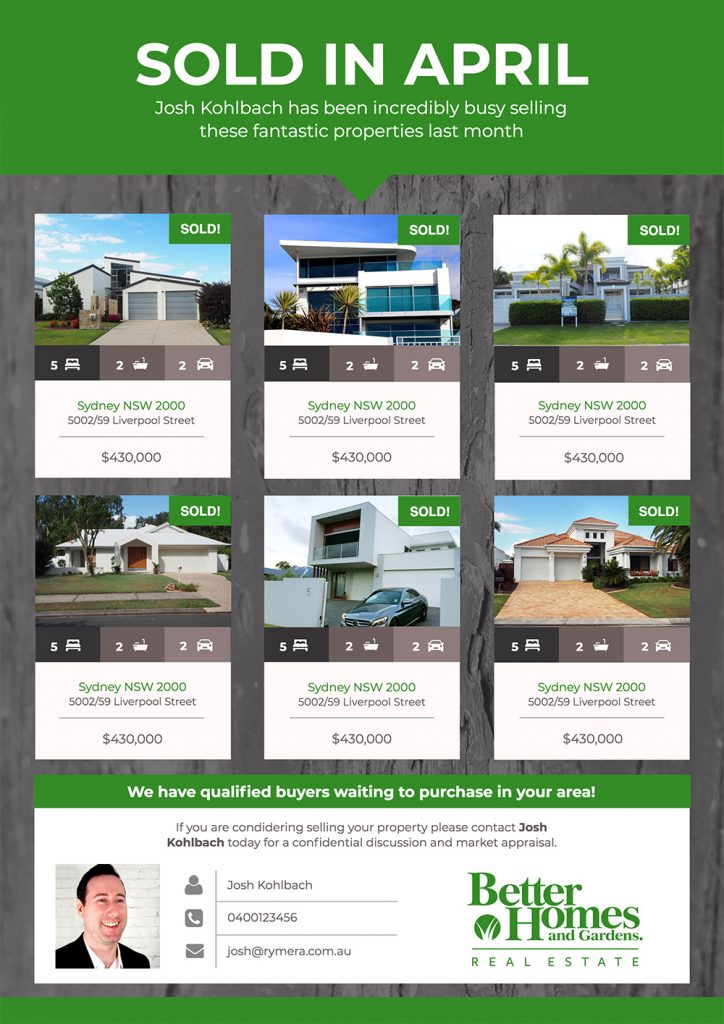 Real Estate Letterbox Drop Template Just Sold In April