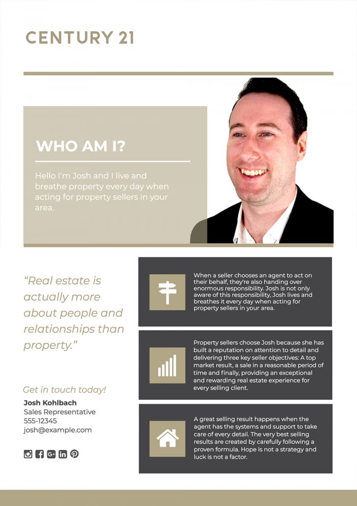 Agent Profile How To Create A Real Estate Agent Flyer Template 