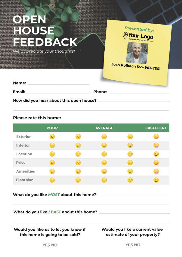 How To Use An Open House Feedback Form