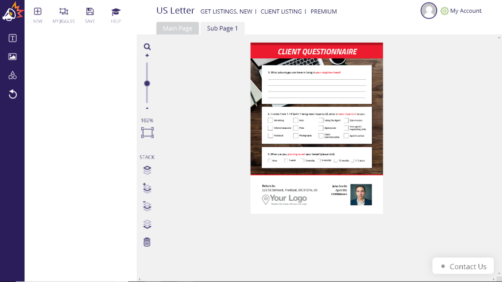 Real estate questionnaire second page