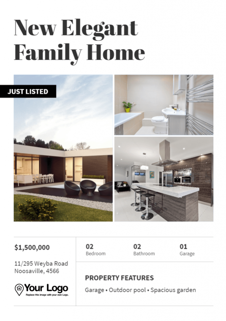 The New Family Home template front page.