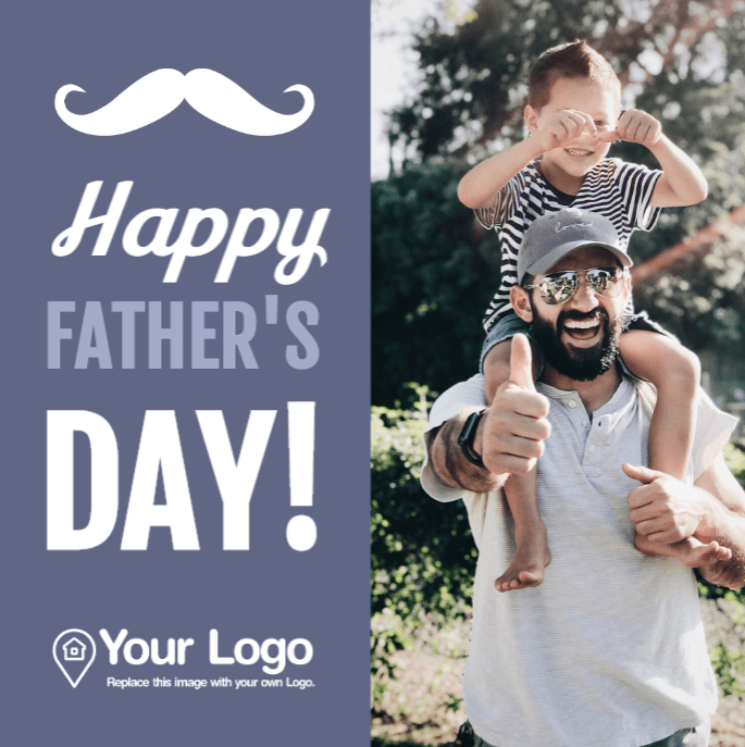 Happy father's day real estate design for Facebook