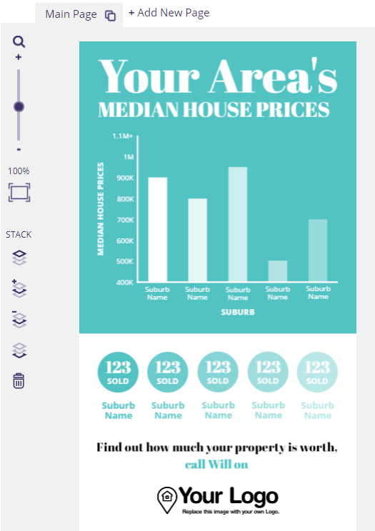 A real-estate infographic template for Facebook.