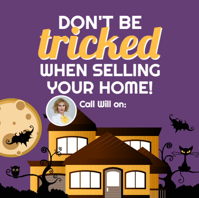 Halloween real estate ad template