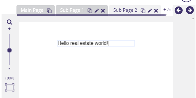 A blank real estate design page