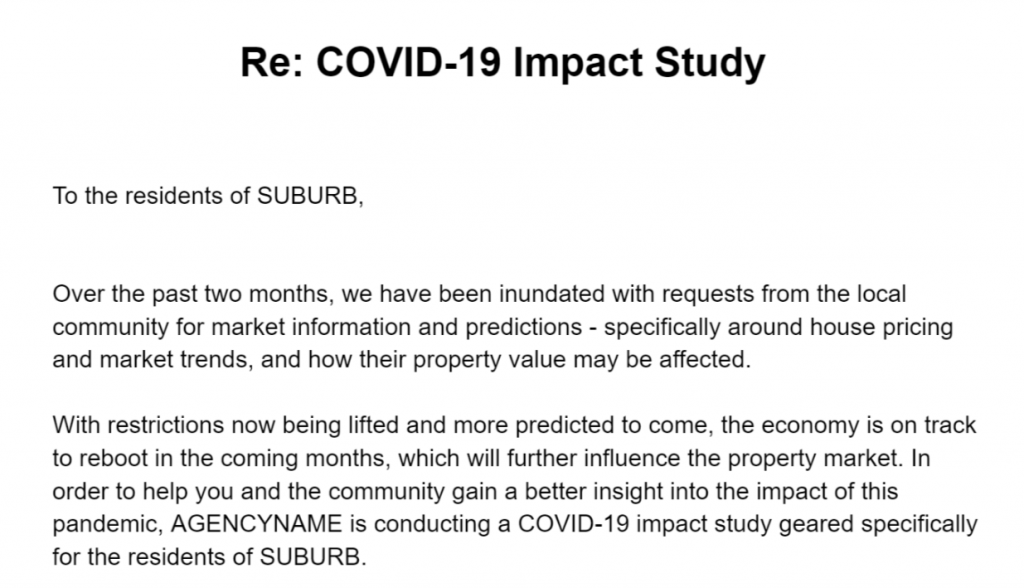 A COVID impact study on real estate.