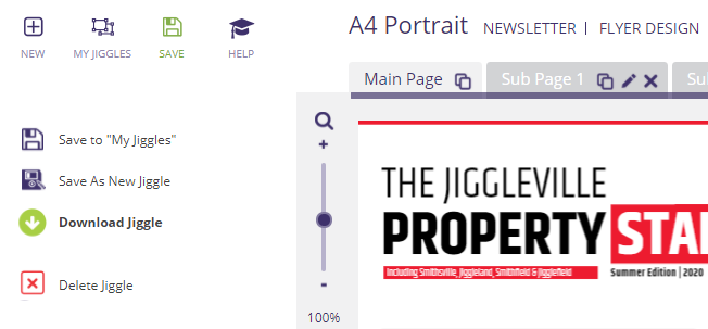 Downloading a Jigglar design