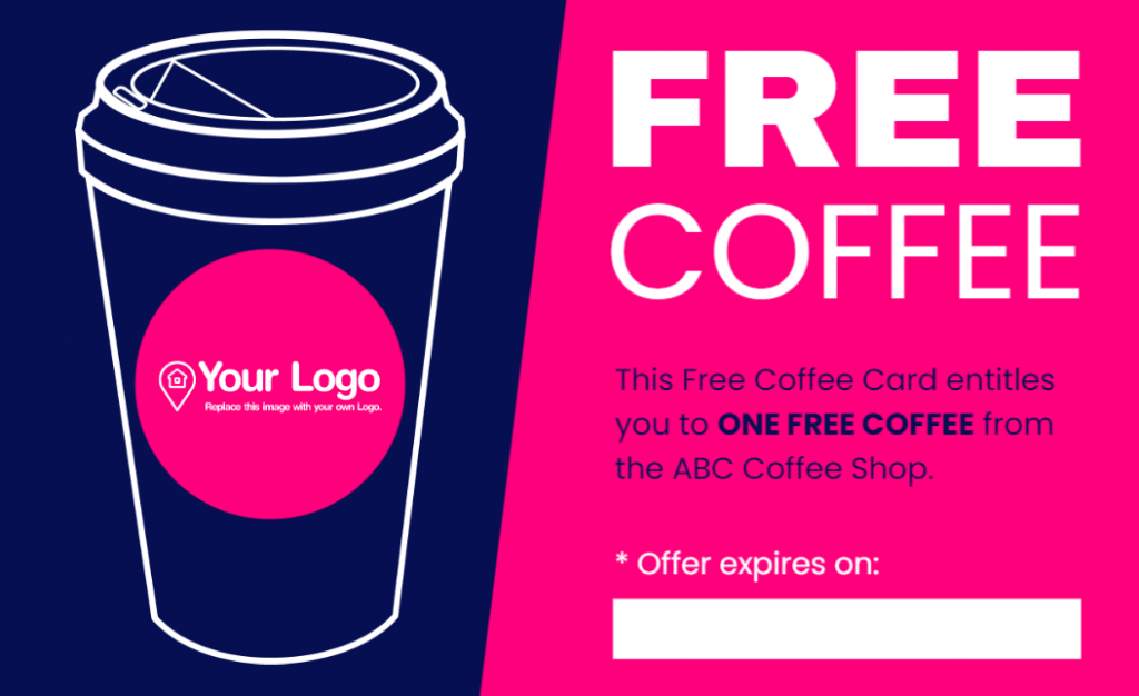 An offer for a free coffee.