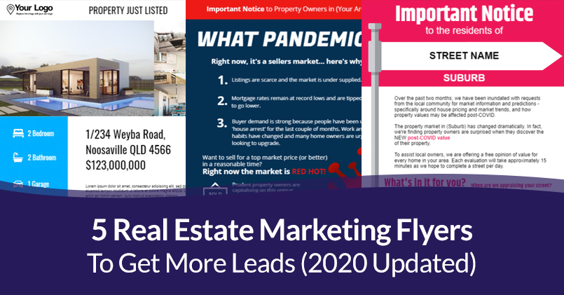 Real estate marketing flyers