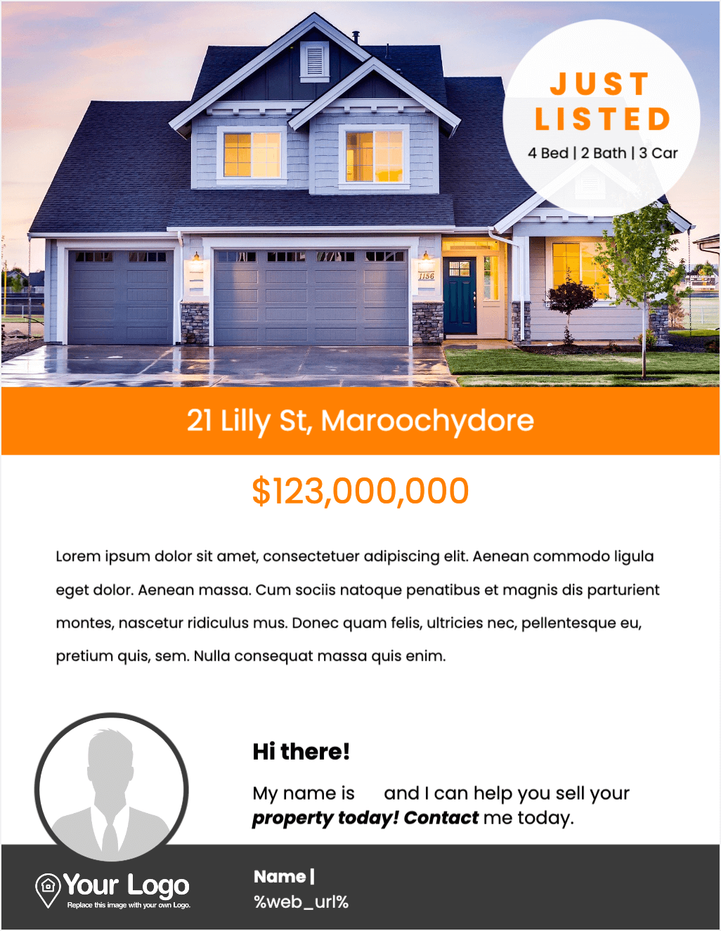 freelance real estate design flyer