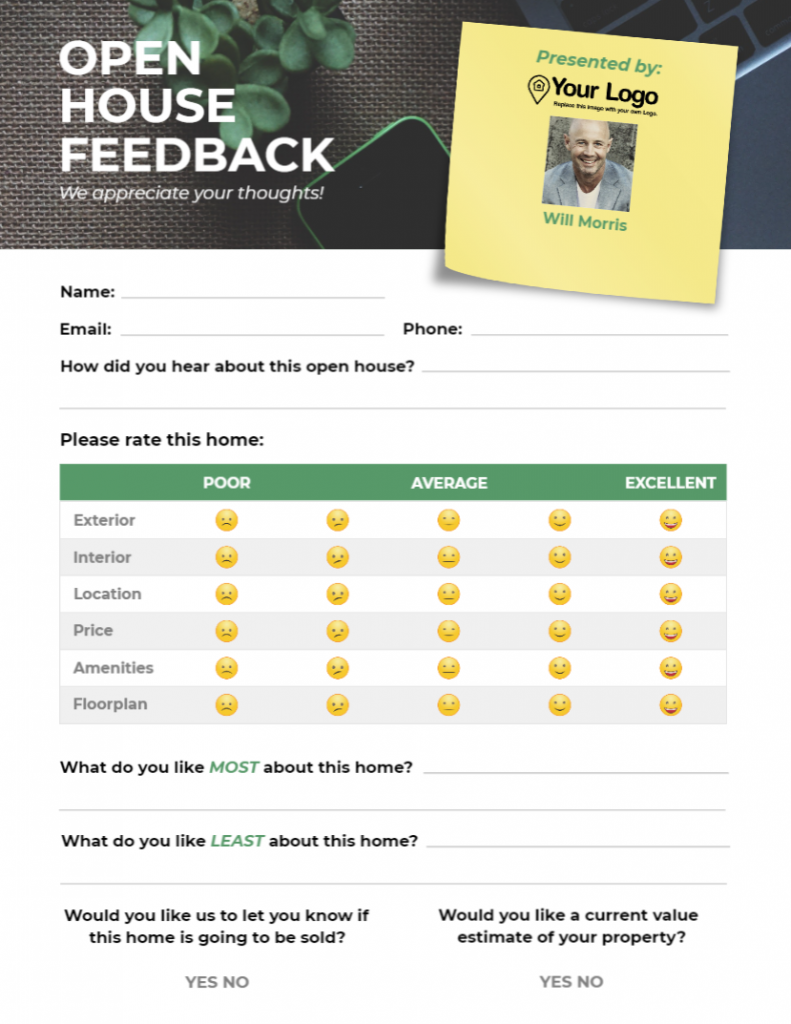 Open house feedback form