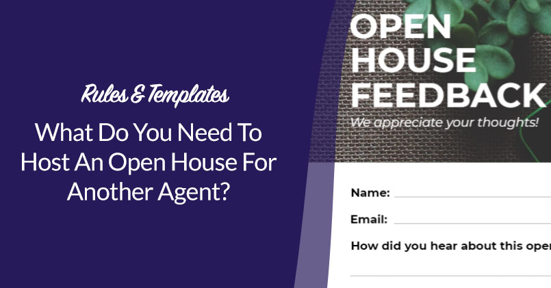Hosting open house another agent