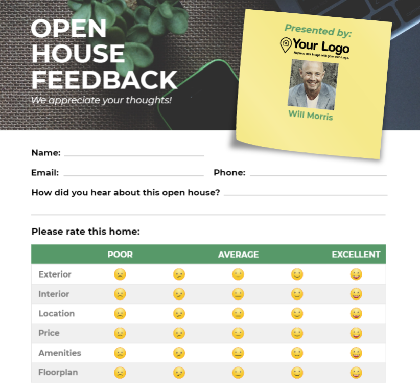 Open house feedback form