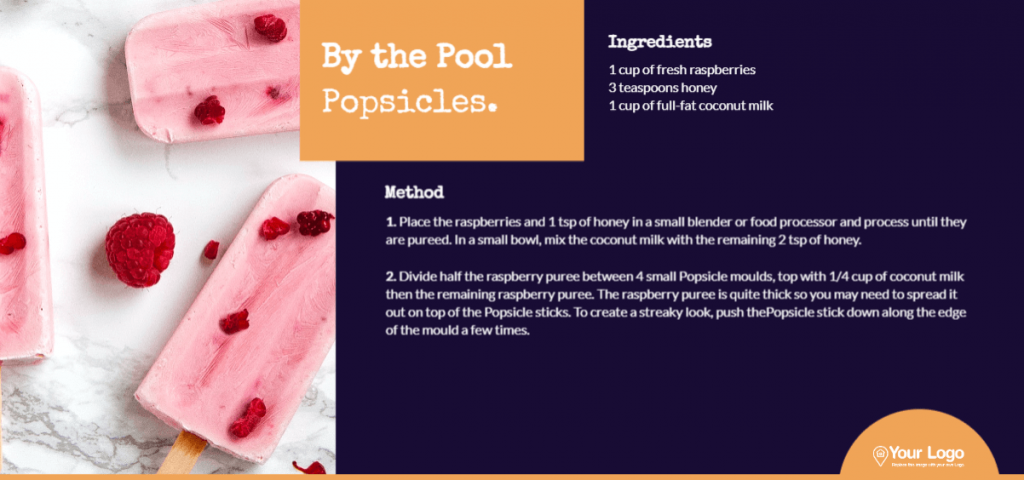 Real estate recipe cards for popsicles
