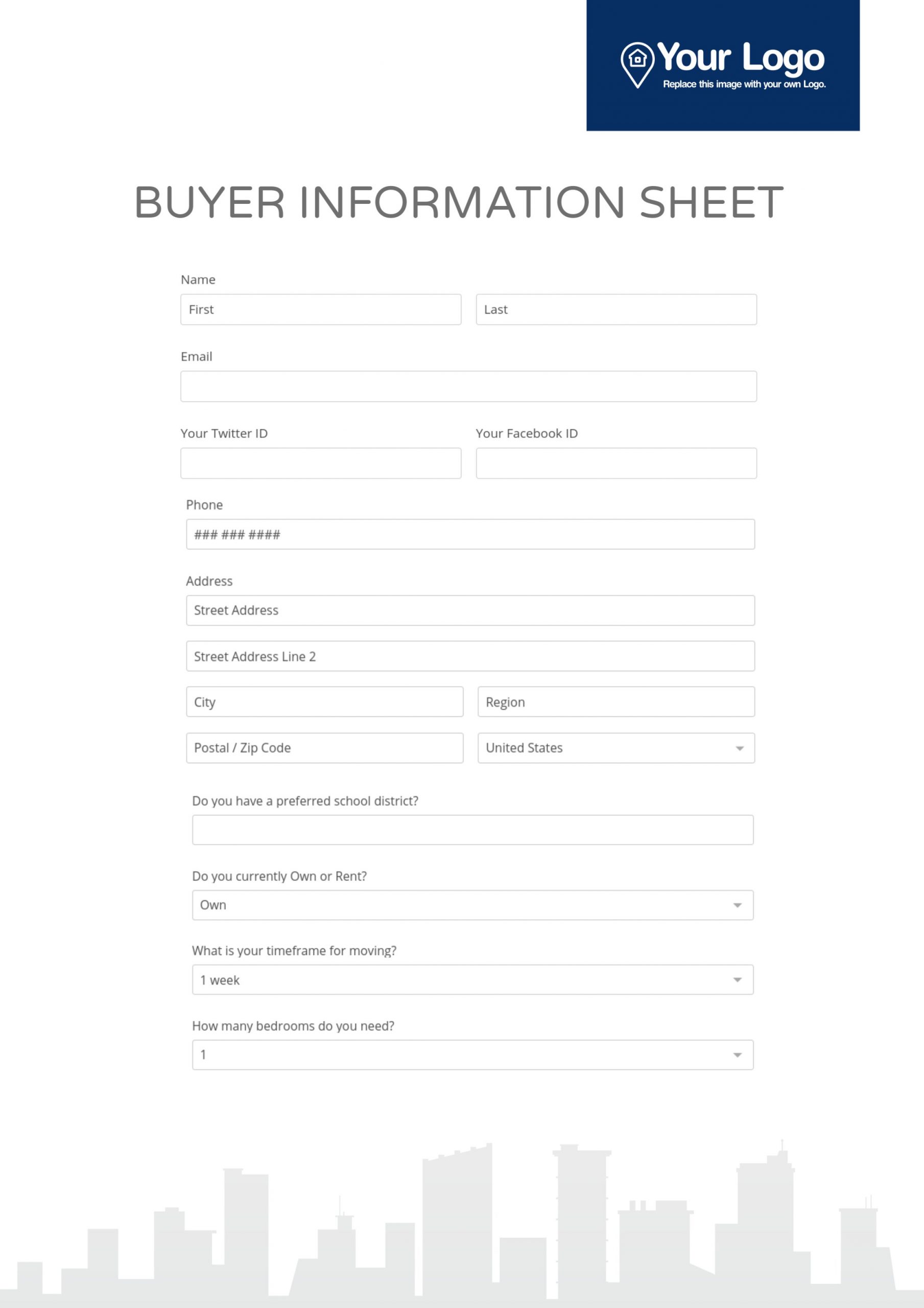 How To Create A Nice Real Estate Buyer Information Sheet