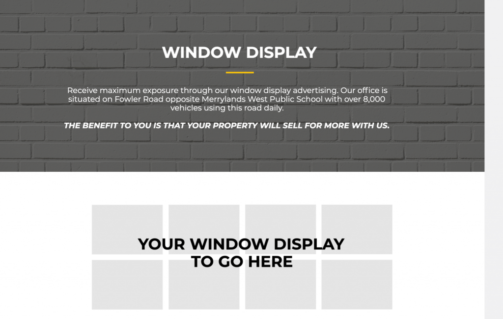 An example of a property window display, 