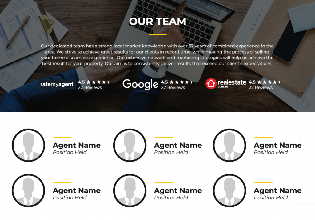 Adding your team members bios should be an item in your real estate listing presentation checklist.