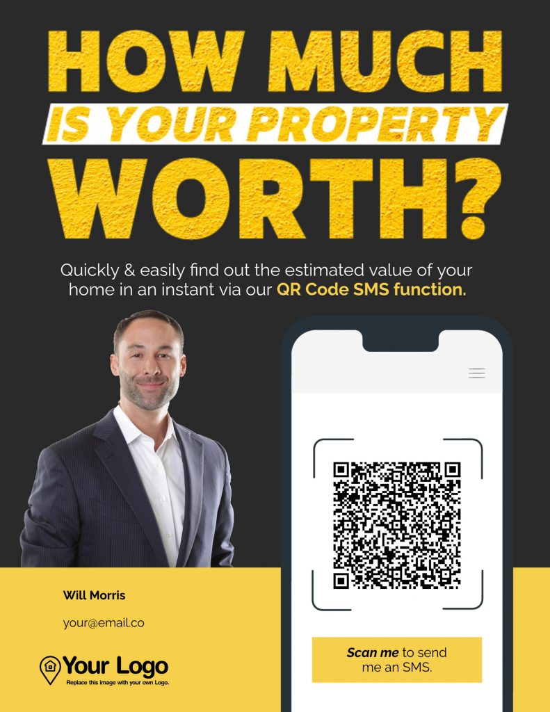 An example of a real estate QR code. 