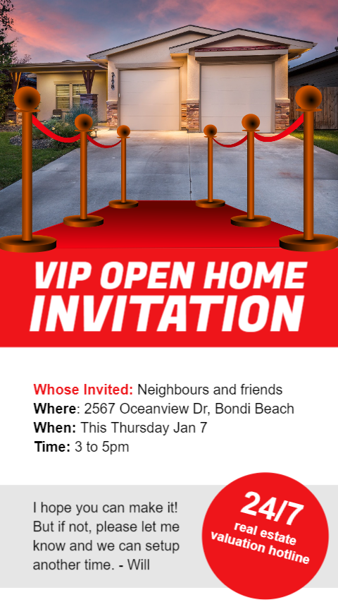 VIP open house invitation