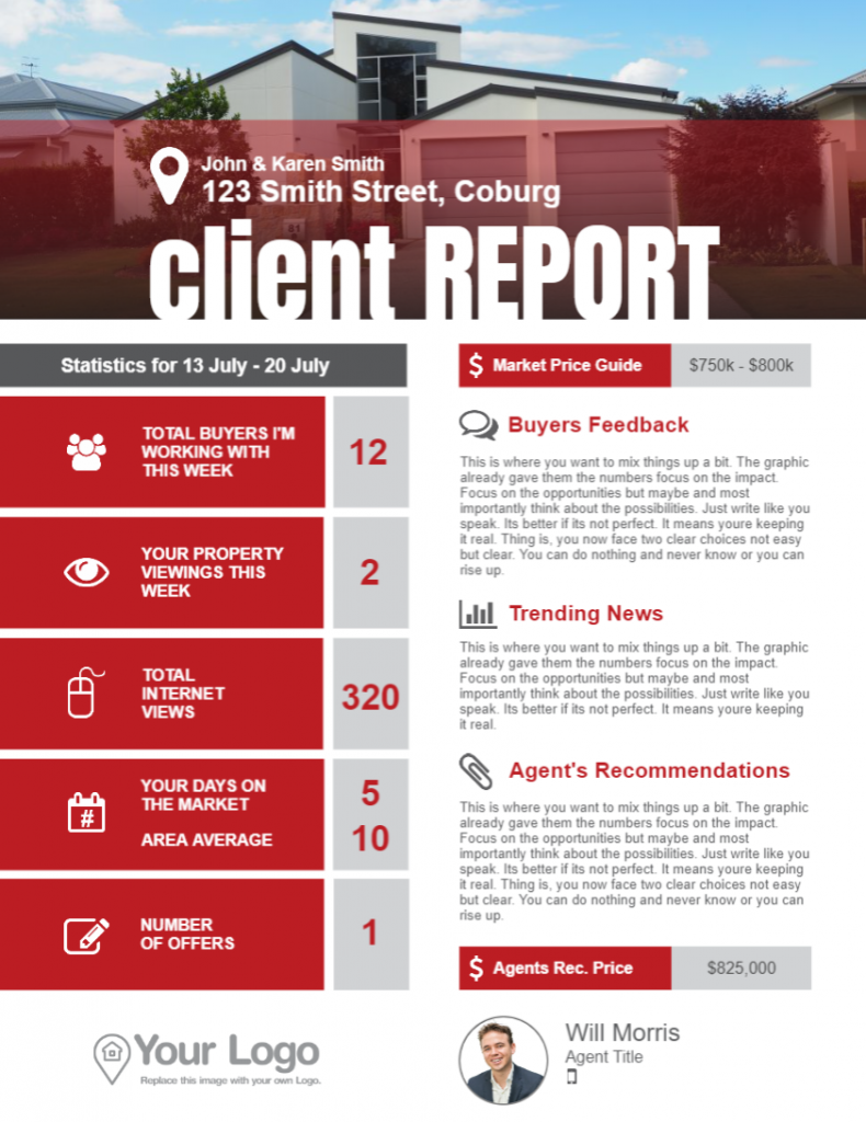 Real estate client report