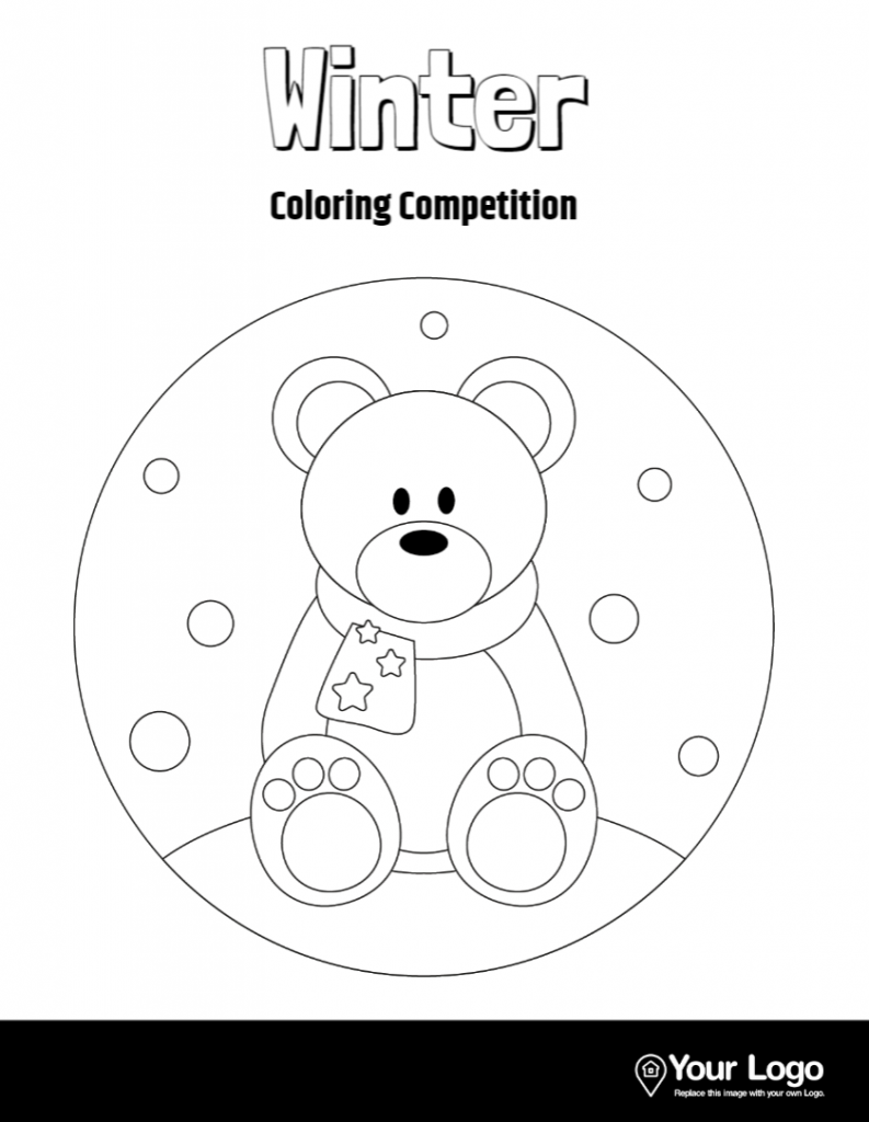 Coloring competition postcard