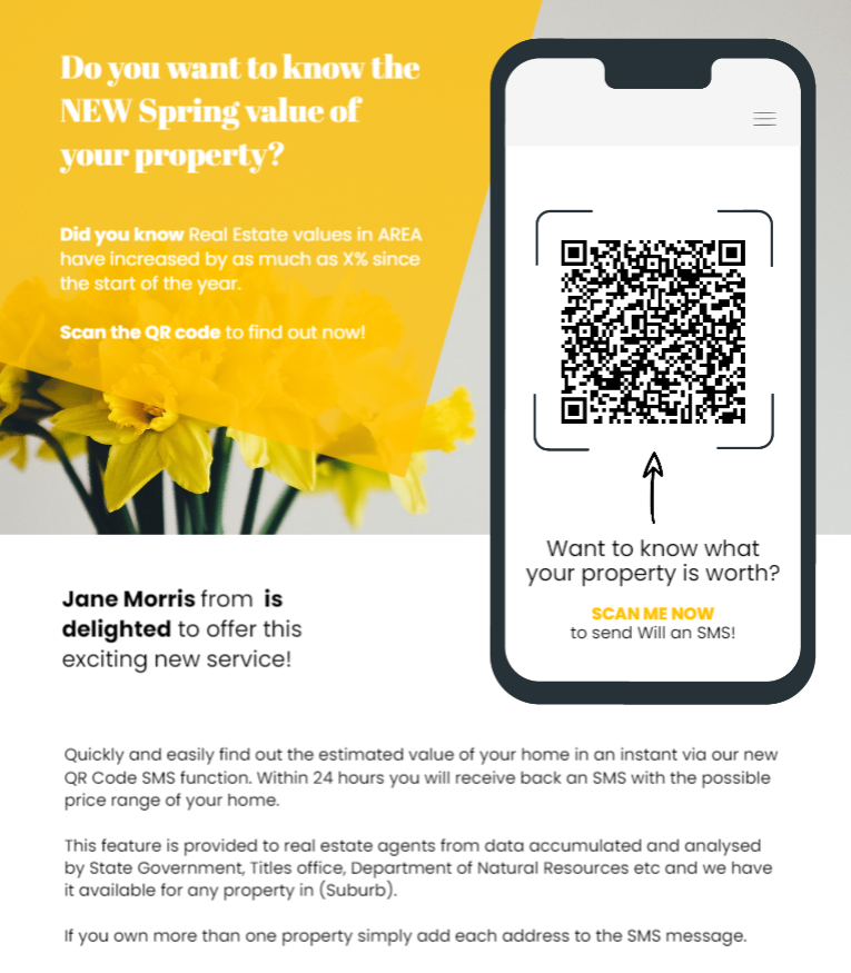 Spring QR valuation flyer