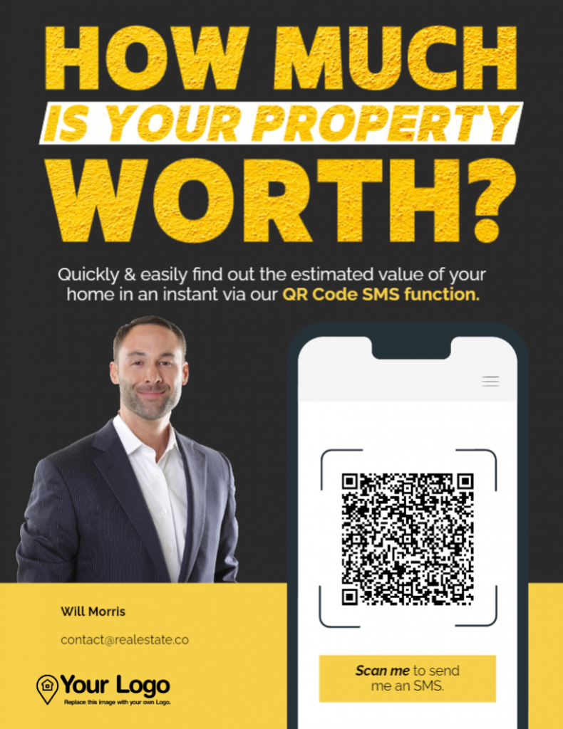 A real estate QR flyer