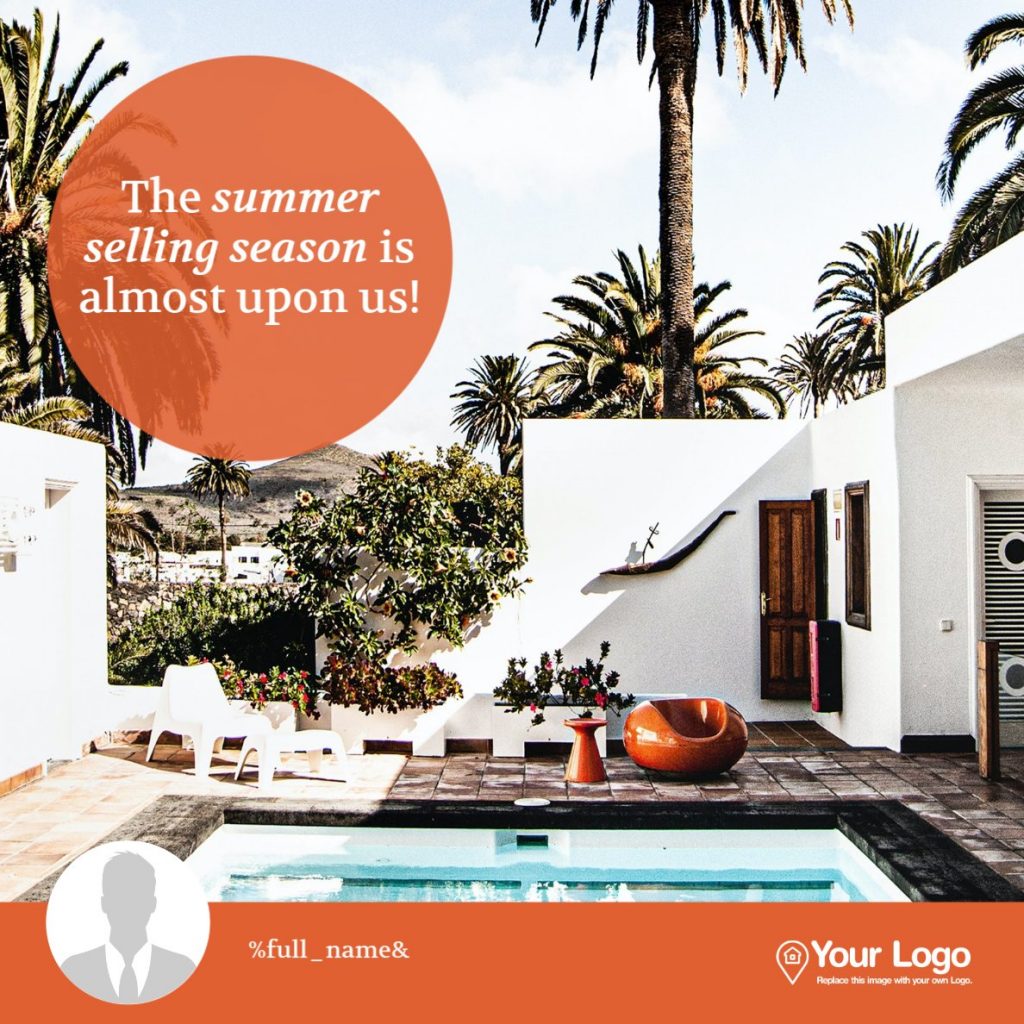 An example of a summer real estate flyer.