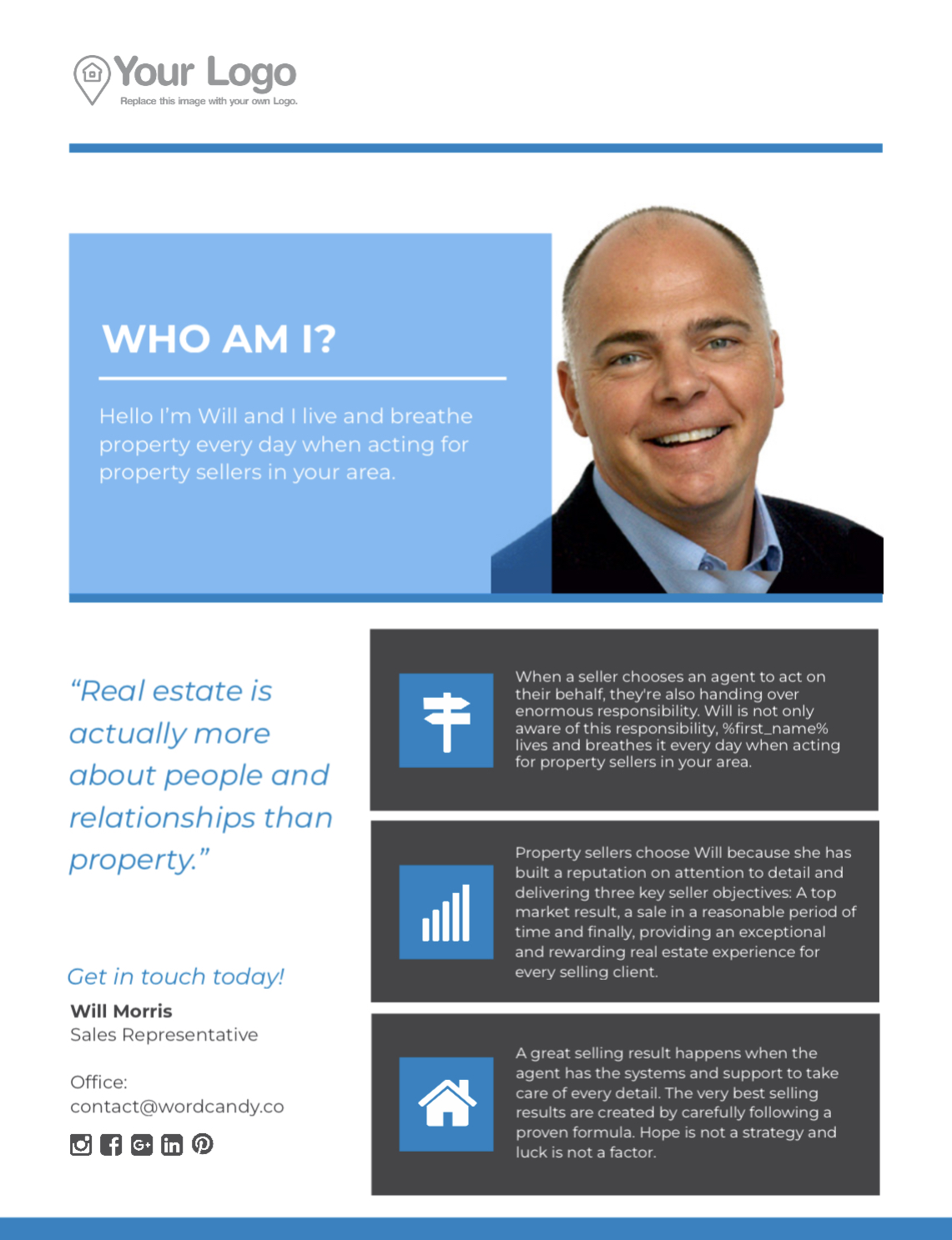 Our Agent Profile Icons template Can be useful to your real estate marketing