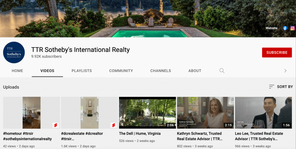 Sotheby's International Realty YouTube Channel. 