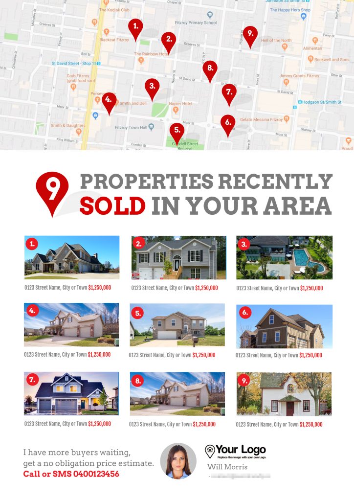 A Jigglar template for recently sold property, which can help you increase client satisfaction in your real estate business. 
