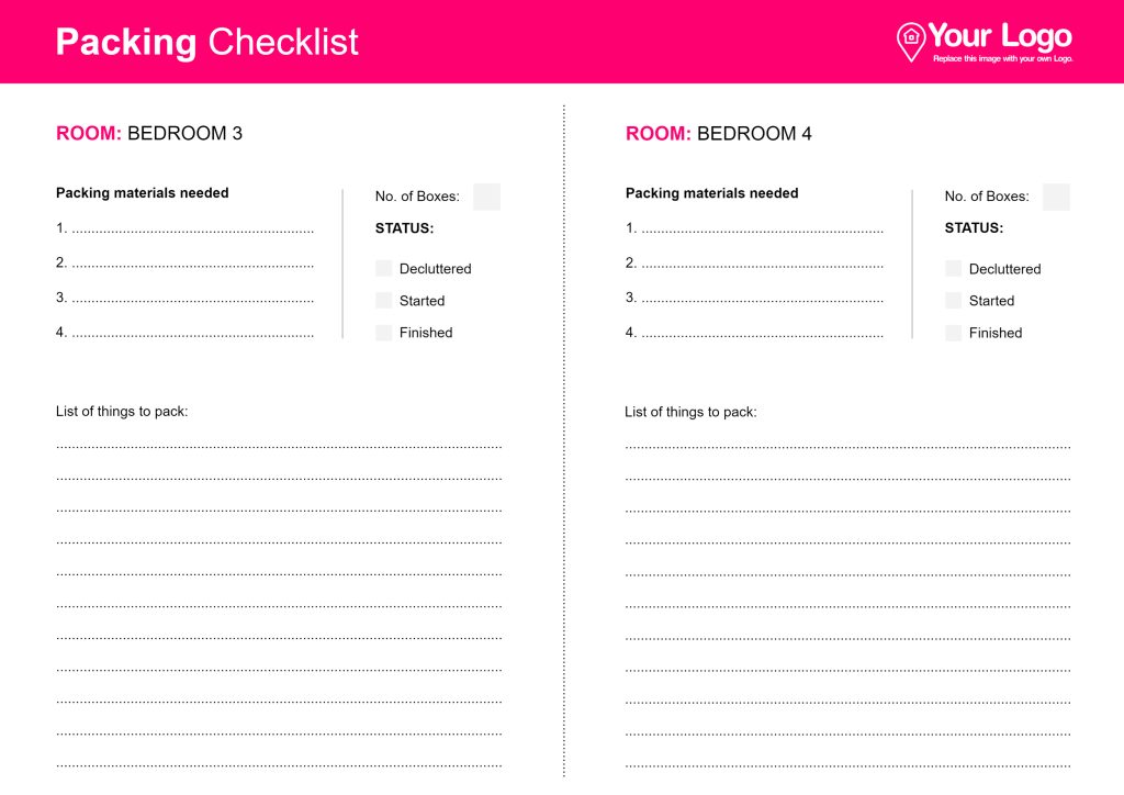 Jigglar template for a packing checklist