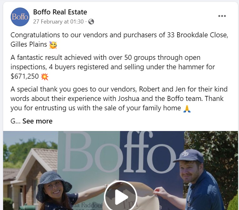 Personalized content from a real estate agency 