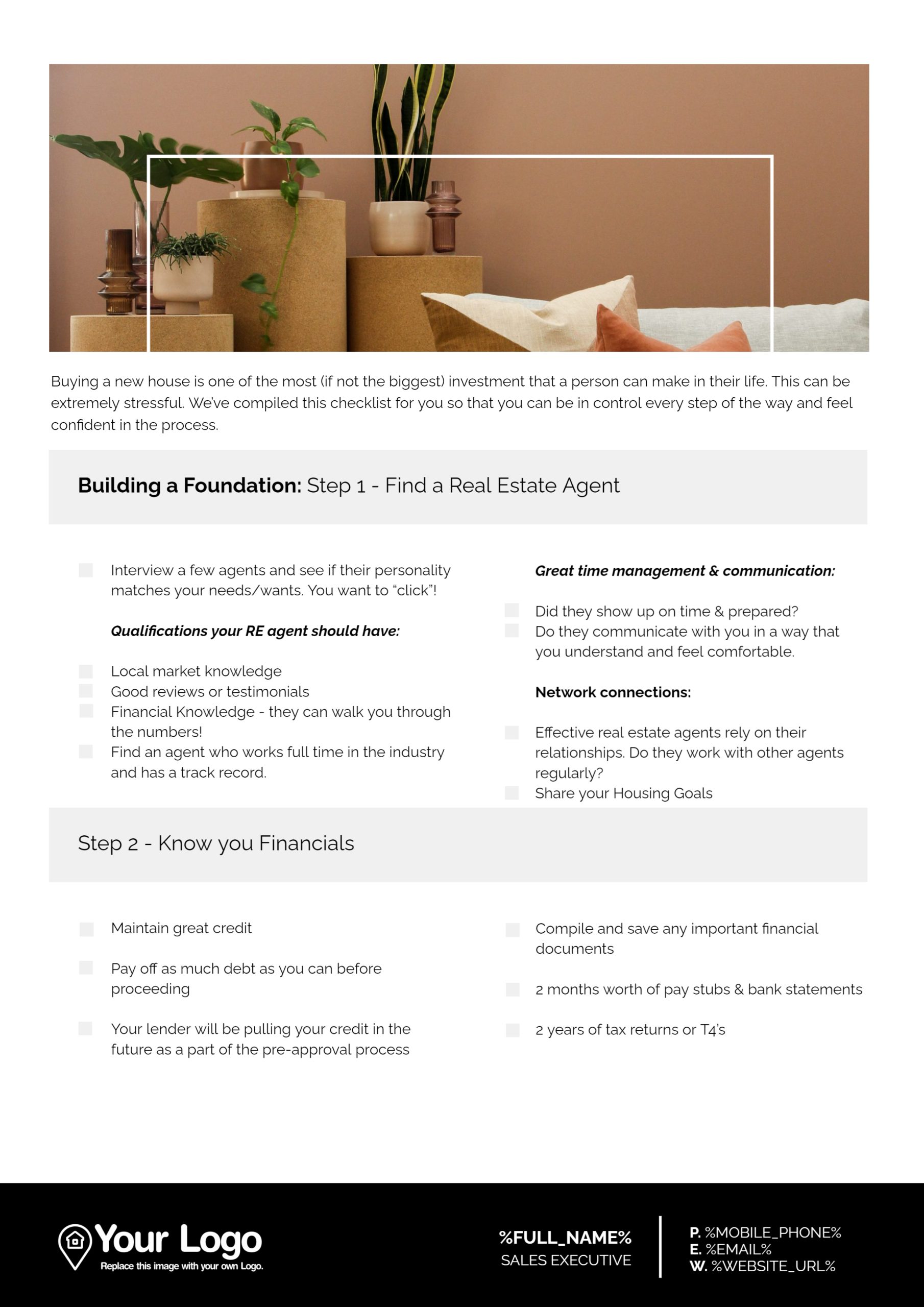 Home buyers checklist