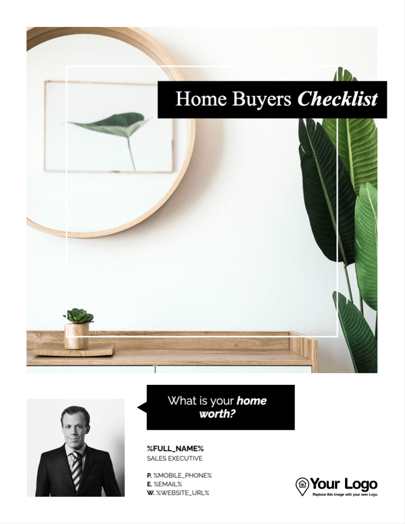 A home buying checklist with a more minimalist design