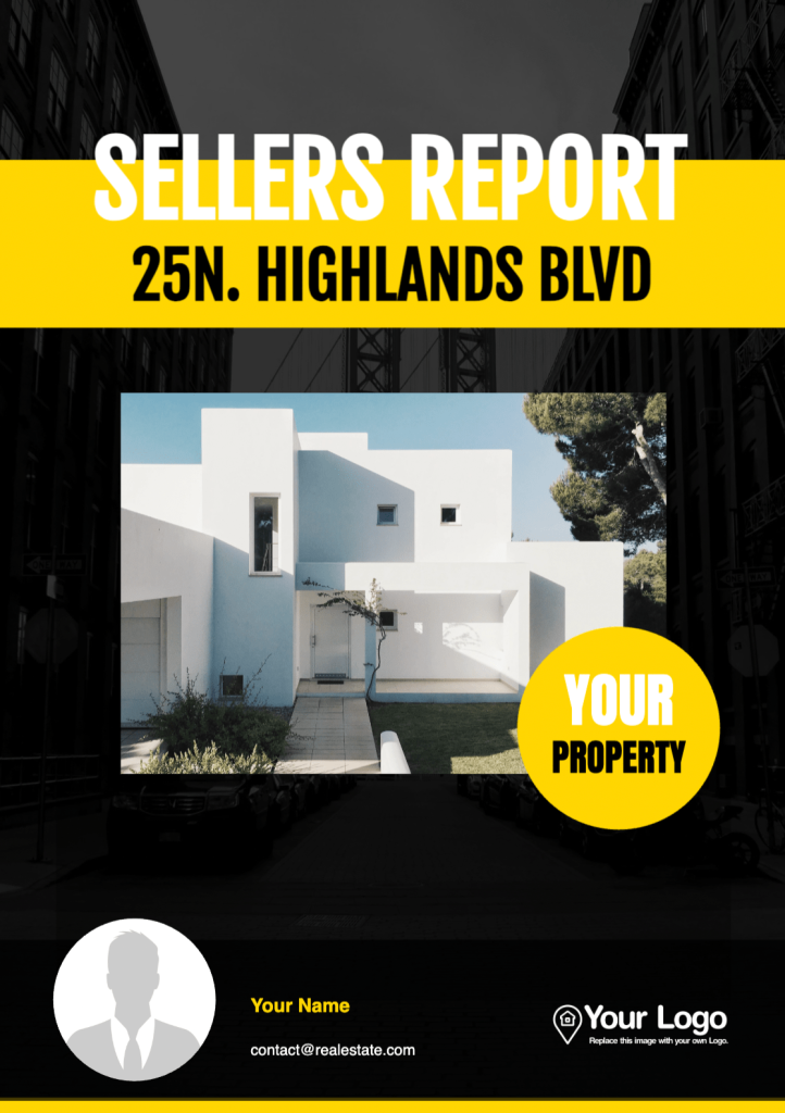 Real estate seller report cover page