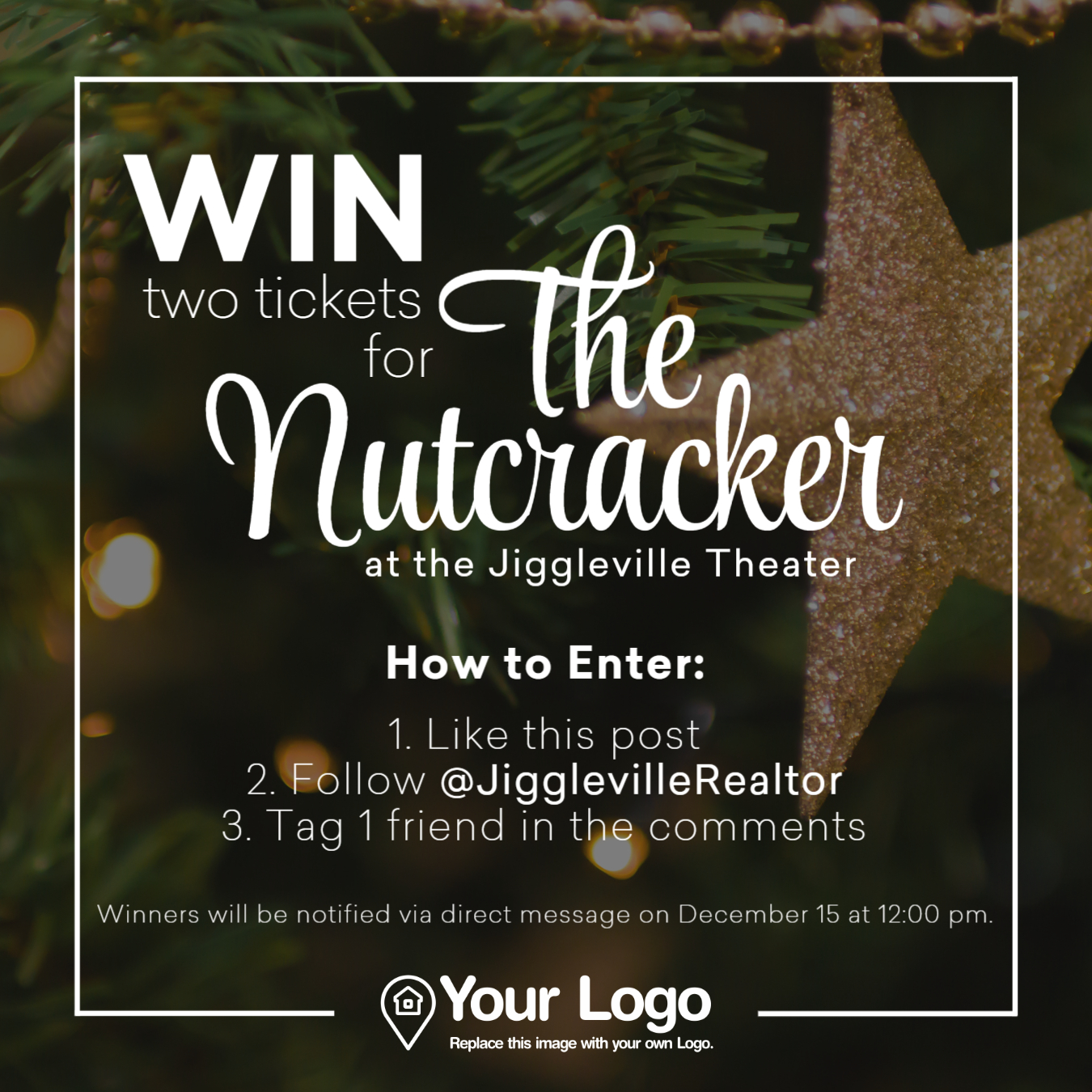 An Instagram giveaway is an excellent holiday real estate marketing strategy