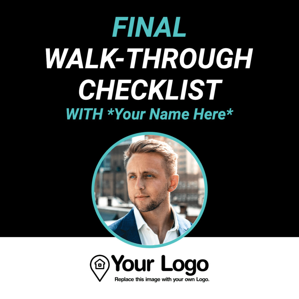 To offer variety in your social media calendar for real estate, you can promote your educational materials, like a final walkthrough checklist