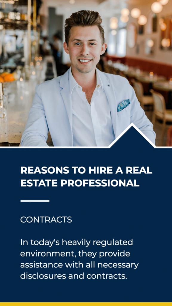 An Instagram story with reasons to hire a real estate professional